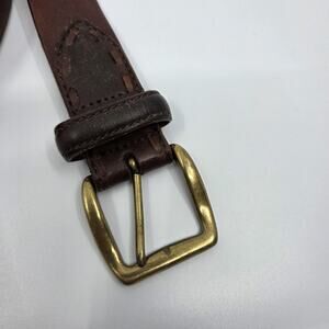 Cole Haan Brown Leather Belt Size 42 - W 1.25" Brass Buckle Classic Dress Casual